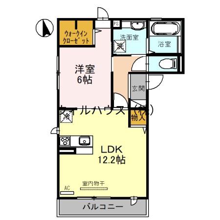 ルミエール蔵前(1LDK/2階)の間取り写真
