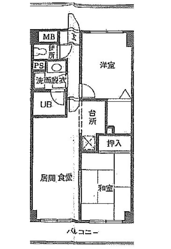 メゾンカメリア(2LDK/3階)の間取り写真