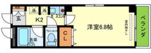 PLEASURE都島(1K/3階)の間取り写真