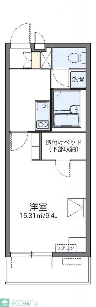 レオパレスソレーユIII(1K/3階)の間取り写真