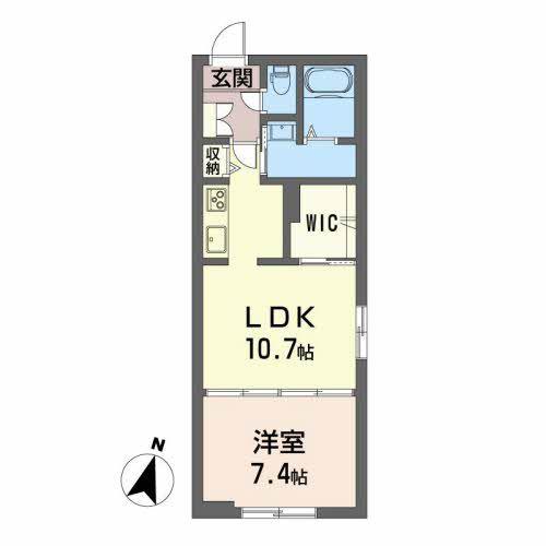ベレオゴールド(1LDK/1階)の間取り写真