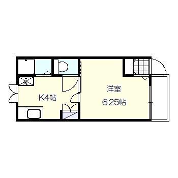 つゆきハイム(1K/1階)の間取り写真