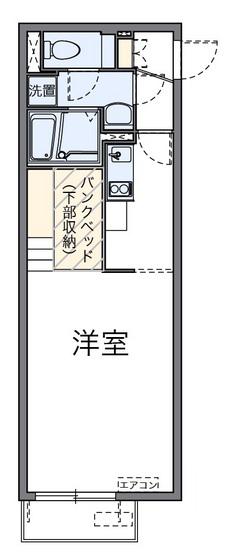 ミランダフィニアン(ワンルーム/2階)の間取り写真