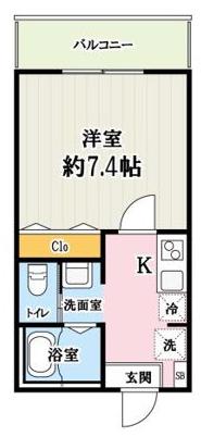 アペリティフ久米川(1K/2階)の間取り写真