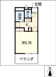 レオパレス大坪(1K/1階)の間取り写真