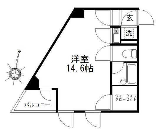 BUILDING(ワンルーム/4階)の間取り写真