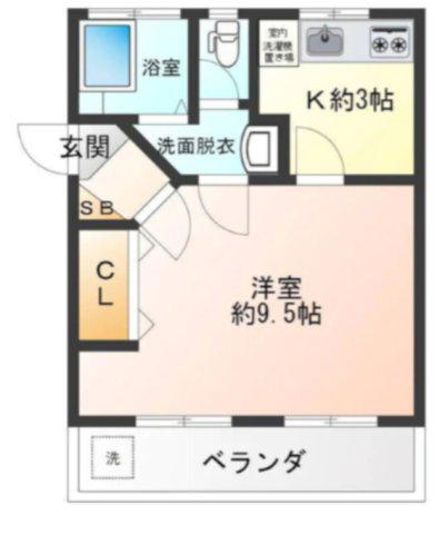 みどりマンション前久保ビル(1K/4階)の間取り写真