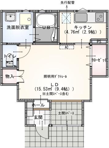 S.A.BOX寺家C棟(ワンルーム/1階)の間取り写真