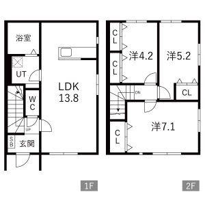 GRAND GARDENIII(3LDK/1階)の間取り写真