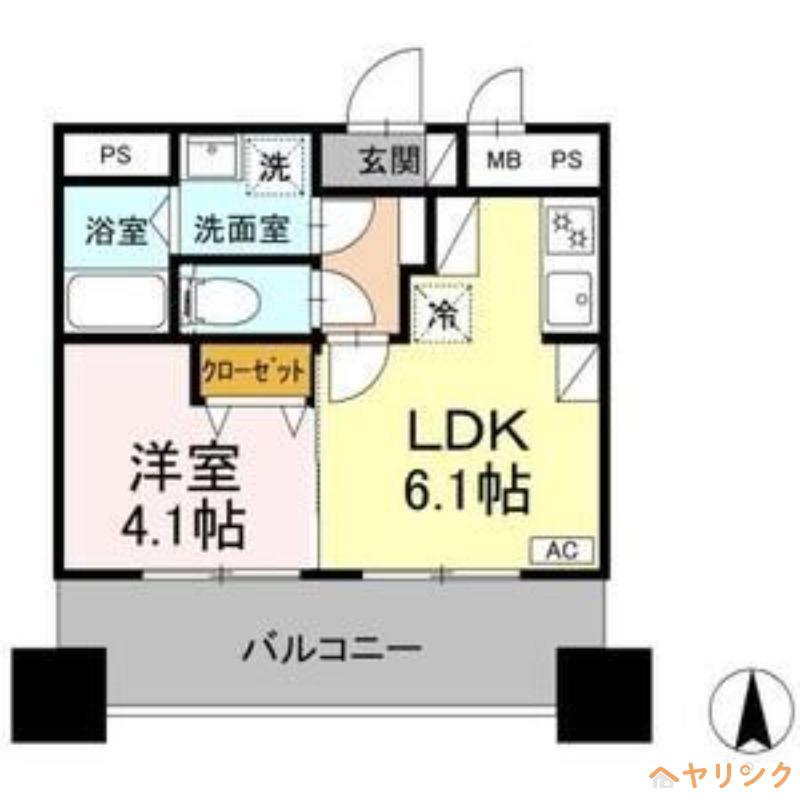 D-MEDICARE名古屋一社(1LDK/3階)の間取り写真