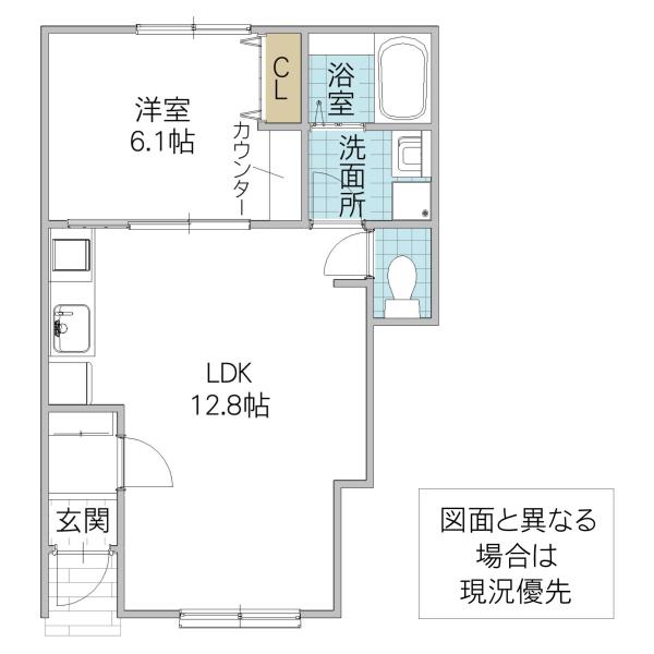 COMET (1LDK/1階)の間取り写真