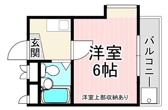 ルネサンス(1K/3階)の間取り写真