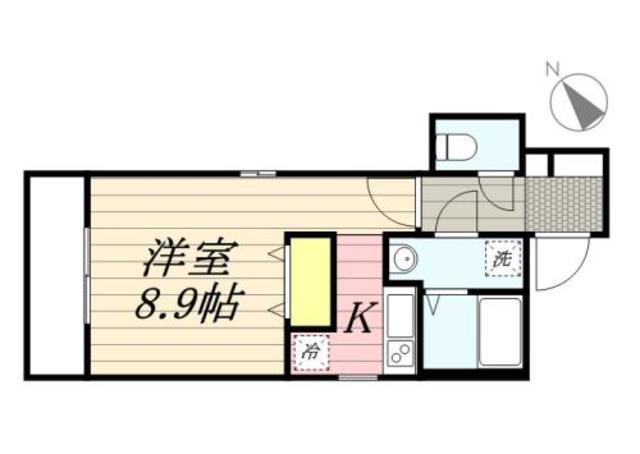 QUATRESAISONS井尻(ワンルーム/1階)の間取り写真