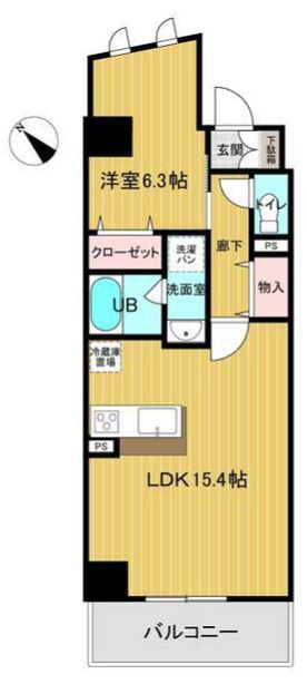 ルーチェ 7(1LDK/2階)の間取り写真