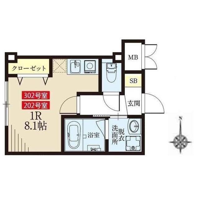 アイミング森下(ワンルーム/2階)の間取り写真