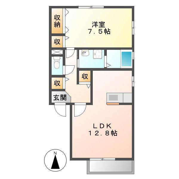 ウィルステージ(1LDK/1階)の間取り写真