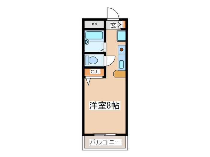 ドリーム五条(ワンルーム/1階)の間取り写真