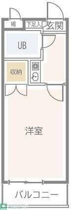 マシャンブル川口(1K/3階)の間取り写真