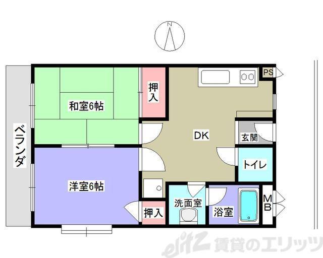 リコクアルト(2DK/3階)の間取り写真