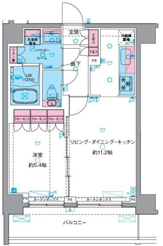 ジェノヴィア南千住VIスカイガーデン(1LDK/3階)の間取り写真