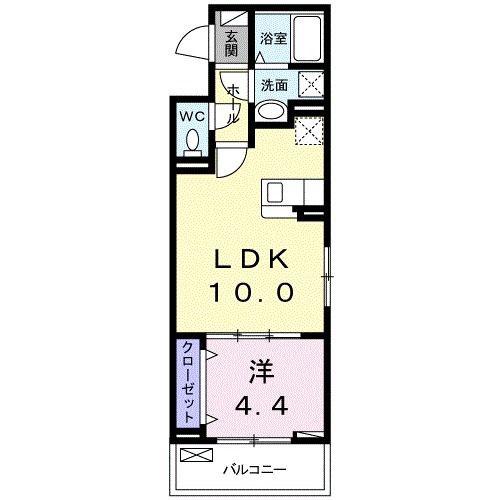 ウエストリバー 五番館(1LDK/3階)の間取り写真