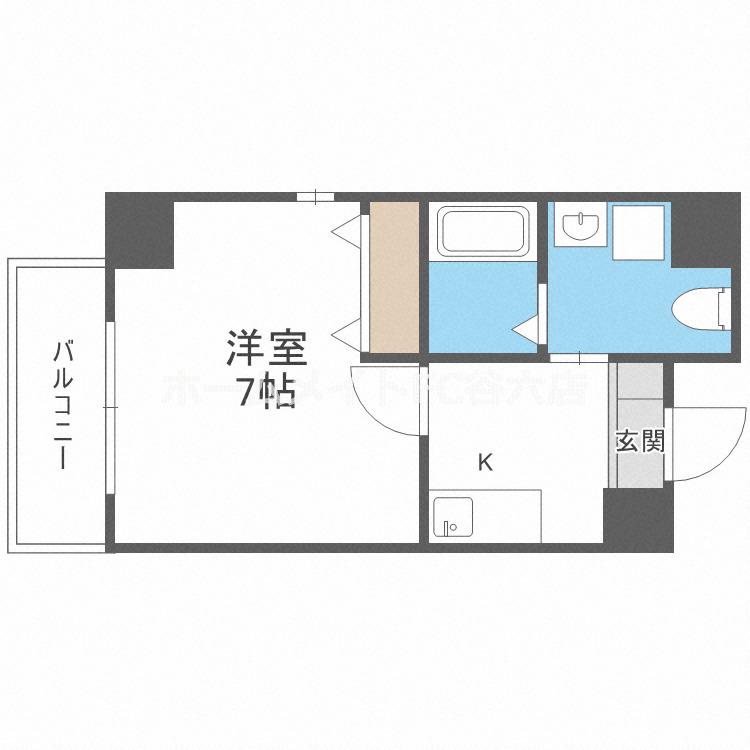 ラ・フォーレ松ケ枝町I(1K/5階)の間取り写真