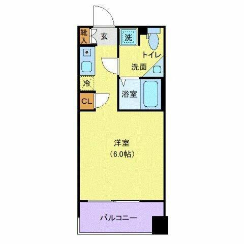 クレジデンス神谷町(ワンルーム/7階)の間取り写真