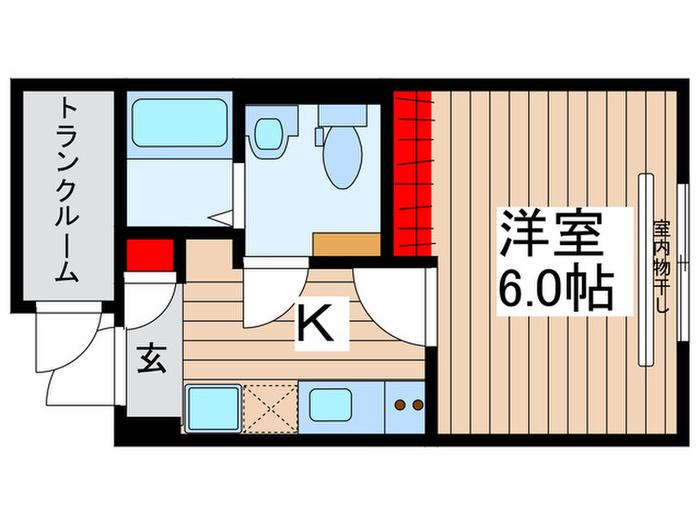 PARK RESIDENCE高砂(1K/1階)の間取り写真