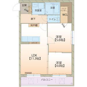 LAXMI (2LDK/2階)の間取り写真