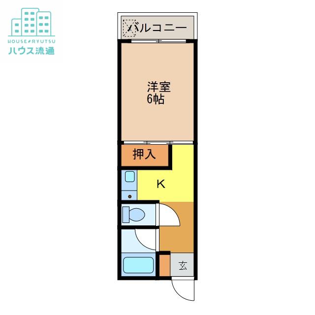 さいとうビル(1K/3階)の間取り写真