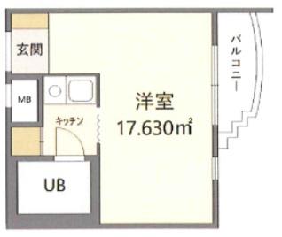 トレンタハウス八王子(ワンルーム/5階)の間取り写真