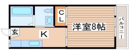 コーポNEMOTO(1K/1階)の間取り写真