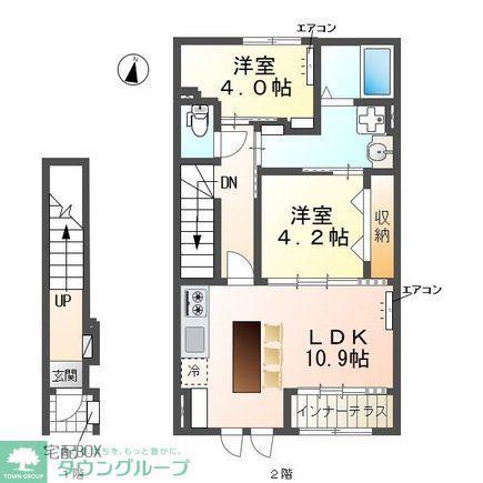 パークヒルズ(2LDK/2階)の間取り写真