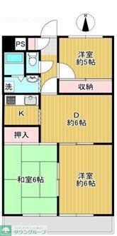 メゾン須賀(3DK/2階)の間取り写真