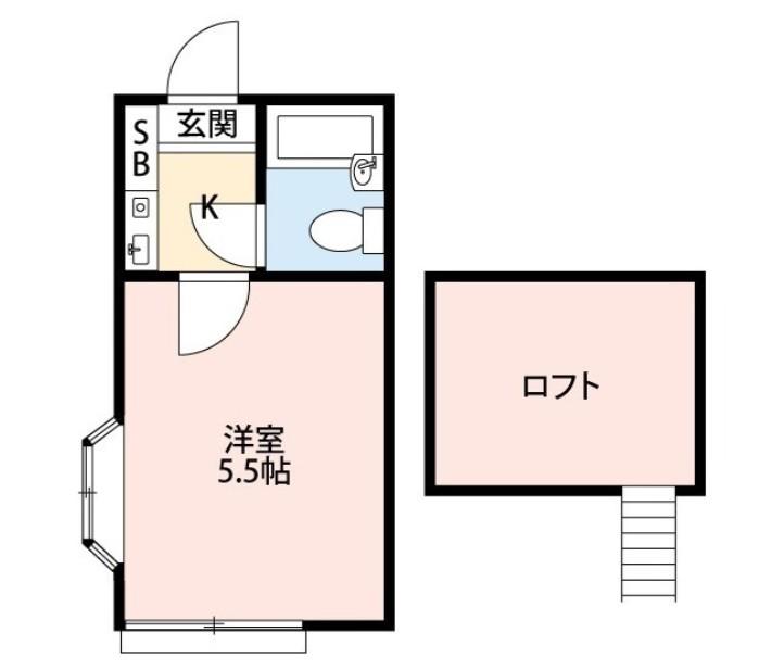 プラザ ドゥ ペートンB(1K/2階)の間取り写真