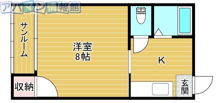コーポ石井(1K/2階)の間取り写真