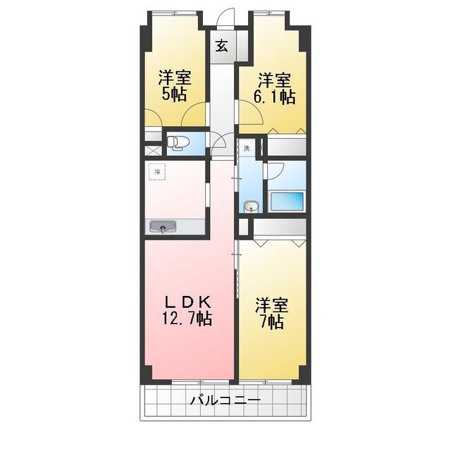 GRAND DWELLER(3LDK/1階)の間取り写真