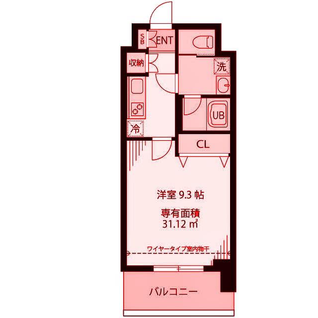 桜森スクエアIII(1K/3階)の間取り写真