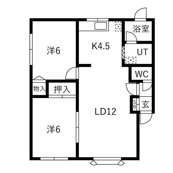 マンション和光(2LDK/3階)の間取り写真