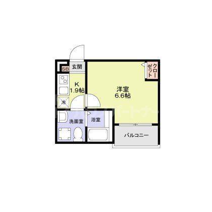 THE ETERNAL HOUSE MATSUDO(1K/2階)の間取り写真