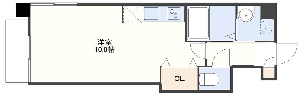 モントアレ新大工(ワンルーム/2階)の間取り写真