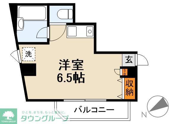 メゾンムーヴェル(ワンルーム/4階)の間取り写真
