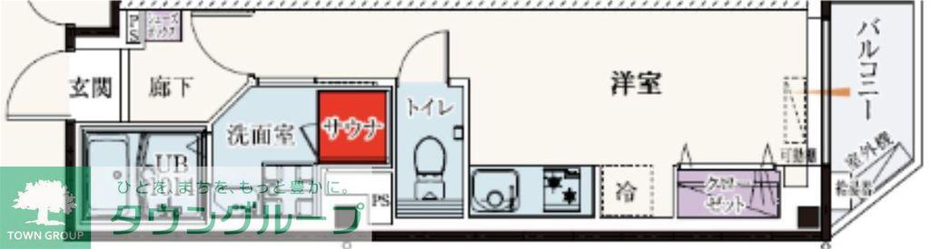BCASA KOIWA 2ND(ワンルーム/5階)の間取り写真