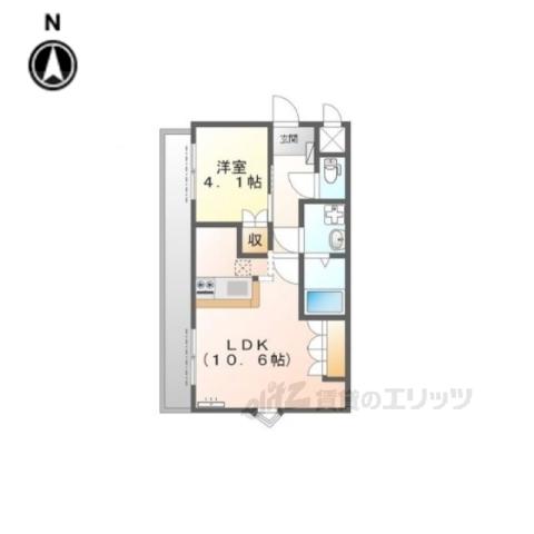 ピアコート木原Ⅱ(1LDK/1階)の間取り写真