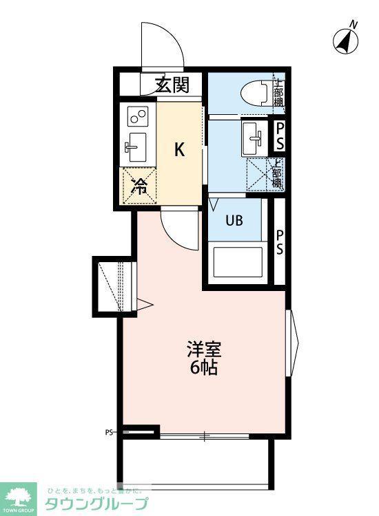 ROBOT HOME 中央林間(1K/2階)の間取り写真