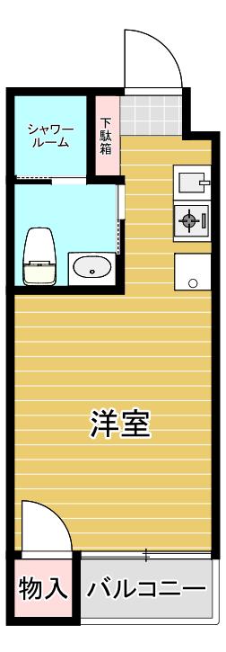 アリビオ中延(ワンルーム/1階)の間取り写真