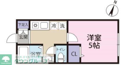 PREMIER COURT 原木中山(1K/3階)の間取り写真