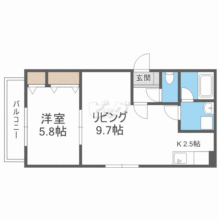 グランデディモーラ(1LDK/3階)の間取り写真