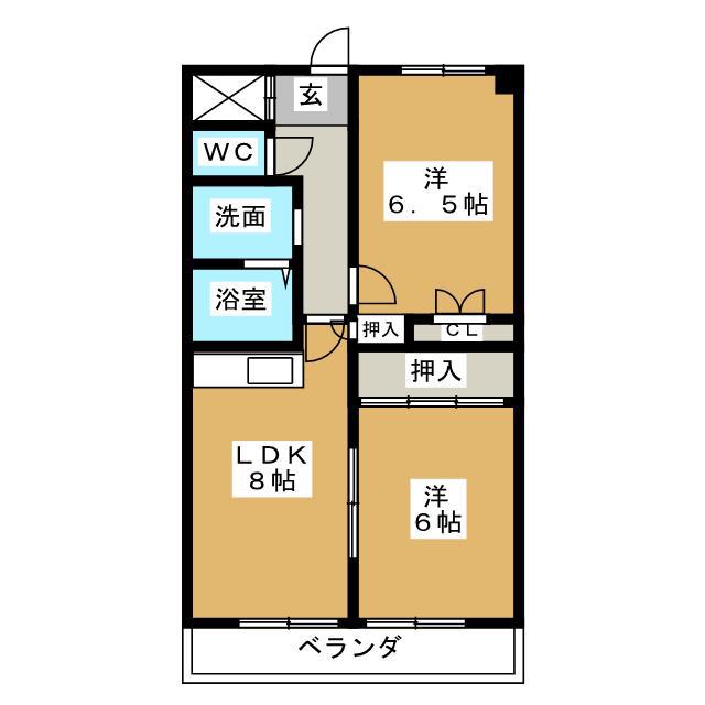 ルミエール(2LDK/3階)の間取り写真
