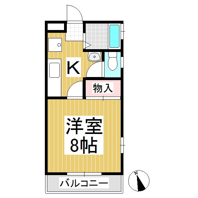 ハイツタカハシ(1K/1階)の間取り写真